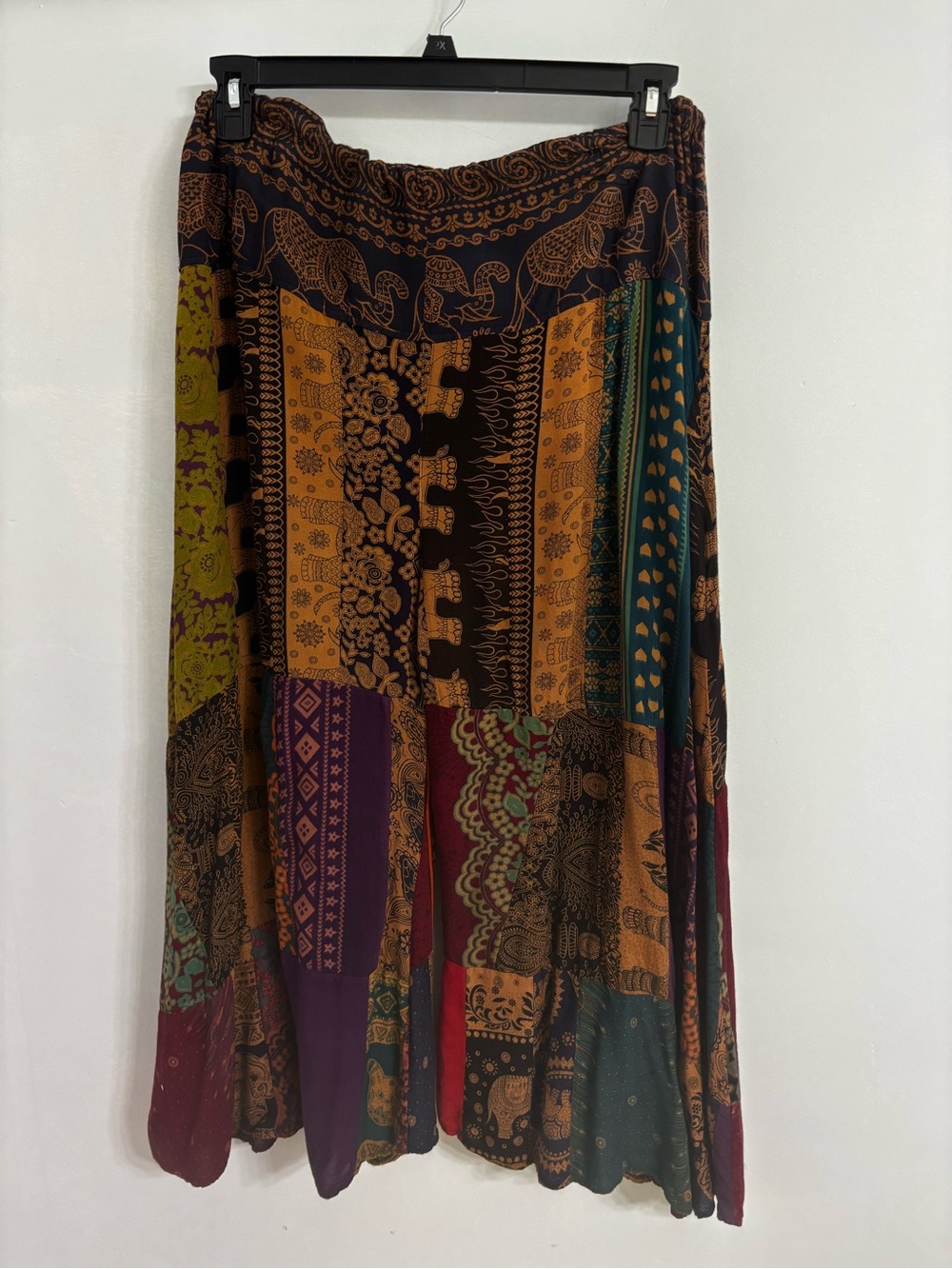 Patchwork Bohemian Maxi gauchos in Multicolor